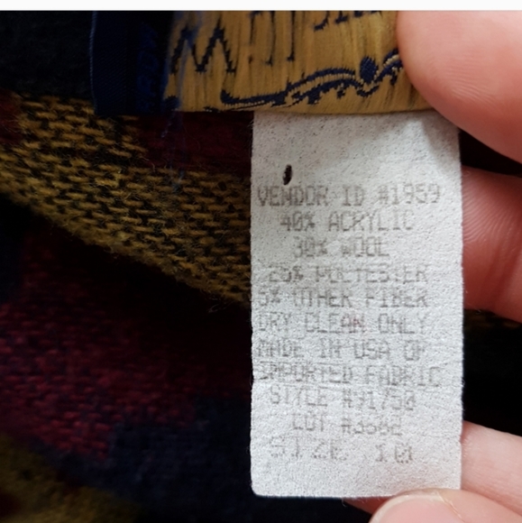 Vintage Wool Blend Southwest Blazer Cardigan - Picture 3 of 7